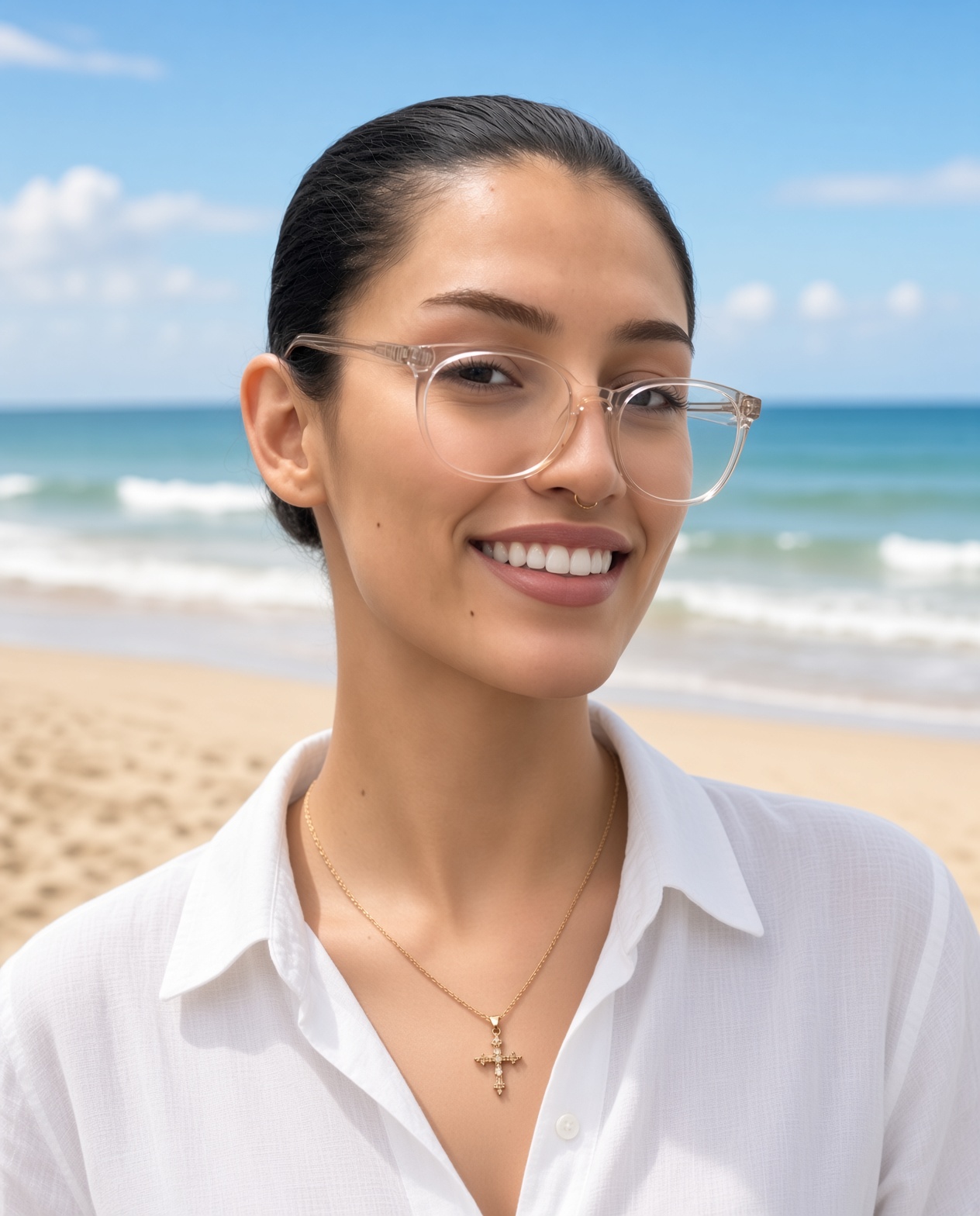 Cheyenne Day, luxury travel advisor, on the beach